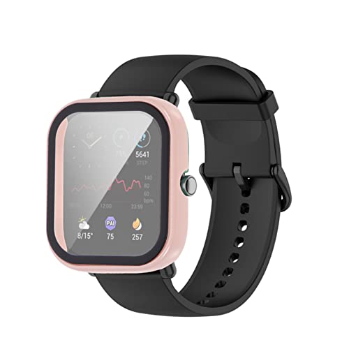 Housoutil 4pcs Pc Case Replaceable Case Bezel Watch Anti Scratch Case Screen Shell De Smartwatch Watch Supply Exercise Watch Sports One Body Protector Pink Tempered Glass