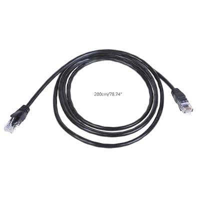 2m Black Ethernet Cable Fast & Internet Connection Solid Flat CAT6 Cable Speed 2m Internet Cable for Home