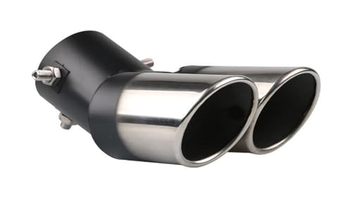 Silenciador de escape doble en acero inoxidable pulido compatible con Peugeot 206Cc y 207Cc