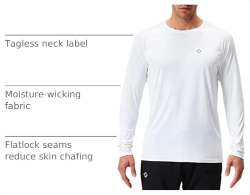 NAVISKIN Men's UPF 50+ Sun Protection Shirts Long Sleeve Swim Rash Guard
