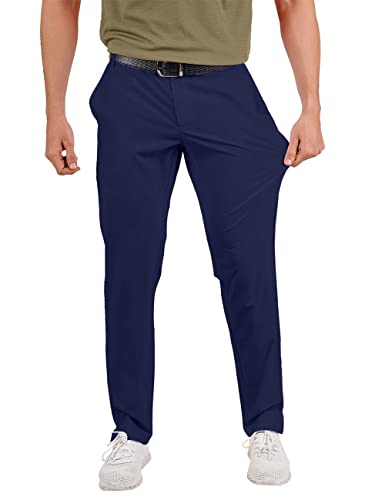 Mens Pants Lightweight Athletic-Fit 5-Pocket Reflective Pants Stretch Golf Pant Casual Mens Work Pants For Men Stretch Workout Pants Men's Stretch Travel Pants Zls-L Blue #TOP28