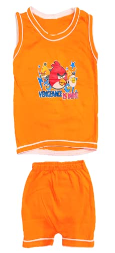 Image of Baby Boy & Girl Unisex Summer Dress 100% Pure Cotton T-shirt and Shorts - Pack of 5 T-shirt + 5 Shorts Multi colored