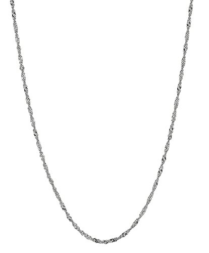 Ritastephens 10K Gold Singapore Rope Pendant Chain Necklace and Anklet 10 inches 1.5 Mm