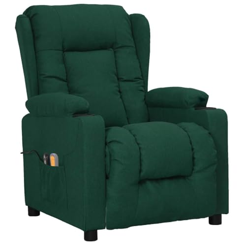 Emmtore Sillon Relax Reclinable Electrico Gris Sillon Reclinable Salon Relax Tela Verde Oscuro