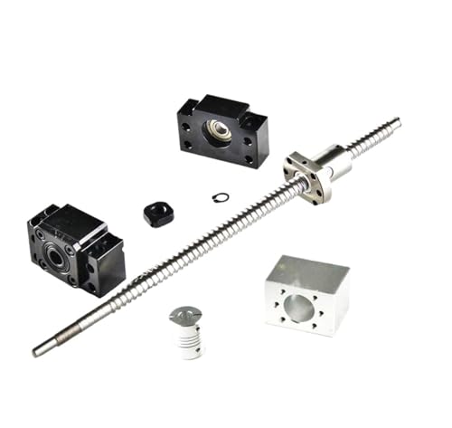 Metal Ball Screw nut SFS1210 Rolled Ball Screw C7 with End Machined+Ball Nut+Nut Housing+BKBF10 End Support+Coupler for CNC Parts(750mm)