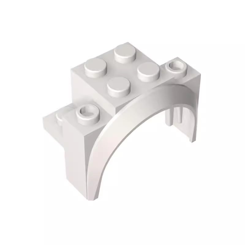 Transportation Wheel Arch, Mudguard 4x2 1/2x2 1/3 10PCS Compatible with Lego 18974 GDS-2021 Classic Bulk Toy MOC Color:White — image 1