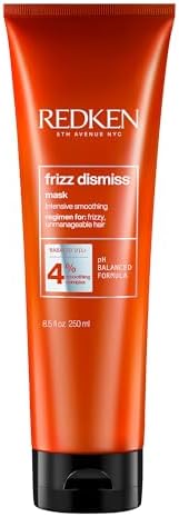 Redken Frizz Dismiss Mask, Anti-Frizz, Humidity Protection, Ultra Hydrating Smoothing, Sulfate Free, With Babassu Oil, 250 ML