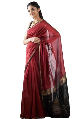 Image of SGF11 Women's Kanjivaram Soft Cotton Linen Silk Saree With Blouse Piece