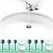Enhon 2 Pack Universal Pop Up Drain Ball Rod Assembly, Sink Ball Rod Assembly Compatible with Pop Up Stopper, Pivot Rod Bathroom Sink Repair Kit, Includes 3 Sizes of Pop Up Balls and Cone Washers