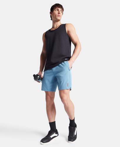 Image of Jockey MV20 Men Recycled Microfiber Elastane Stretch Solid Active Wear Shorts with Zipper Pockets and StayFresh Treatment
