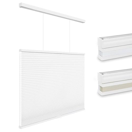 Changshade Top Down Bottom Up Light Filtering Cellular Shades, Cordless Honeycomb Blinds for...