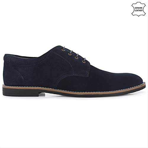 Image of Auserio Men's Suede Leather Derby Lace Up Formal Shoes | Anti Skid Sole & Waxed Laces| Antimicrobial & Heat-insulating| Memory Foam Padded Insole | Shoes for Office & Parties (SSE 013.014.015.016.017)