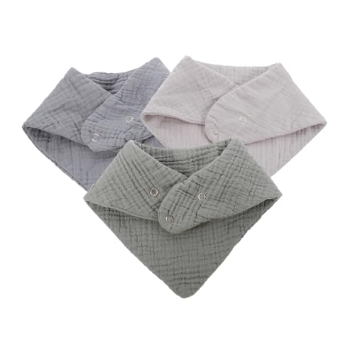 3Pcs Cotton Bibs for Feeding Drooling Bandana Bibs Soft Durable Design for Lightweight Comfortable for Everyday Use Nordic