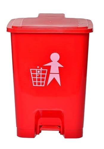 Image of biomedical waste bin hospital pedal dustbin medical waste container | biohazard bag plastic (15Ltr, Red) With 5 Pcs Bio hazard bags Free