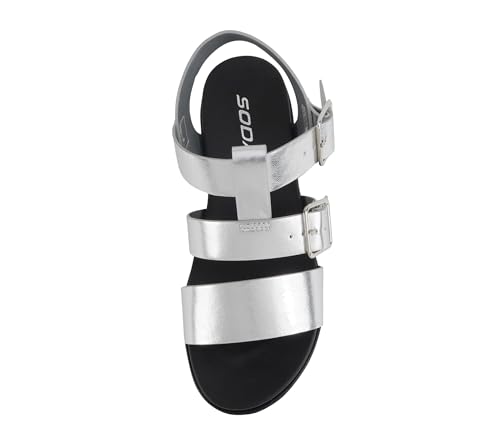 Image of Soda inchSTELLAR inch ~ Women Flatform Multi Strap Double Buckle Open Toe Ankle Strap Platform Wedge Sandals