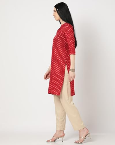 Image of PATLANI Women's Crepe Full Stitched Kurti.