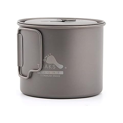TOAKS Taza/Olla Portátil de Titanio para Acampar (550ml) Cover