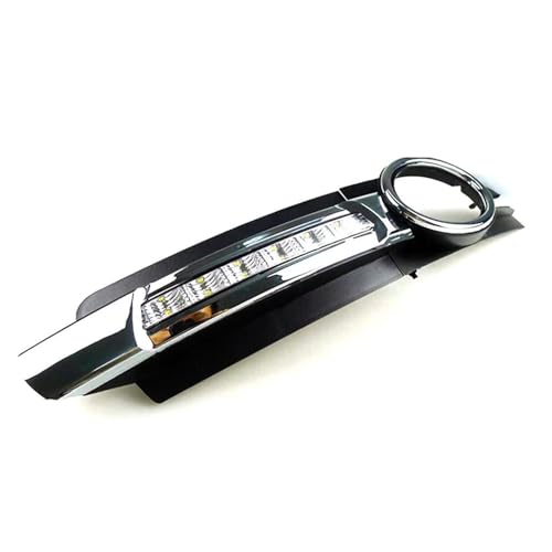 2 pçs carro LED luz de corrida diurna farol de neblina furo DRL luz de seta amarela para Audi A6 C6