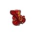 Sahishnu Online Ganesha Statue for Home & Office, Mini Ganesha Idol for Decor, Vighnaharta Ganpati (Red)