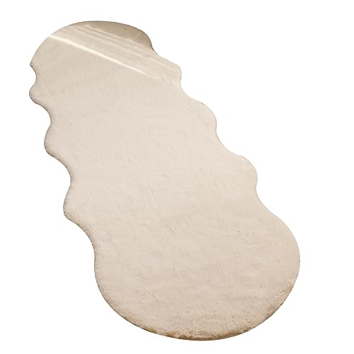 Tapis à poils longs en peluche douce kaki de haute qualité 60x180 - 8