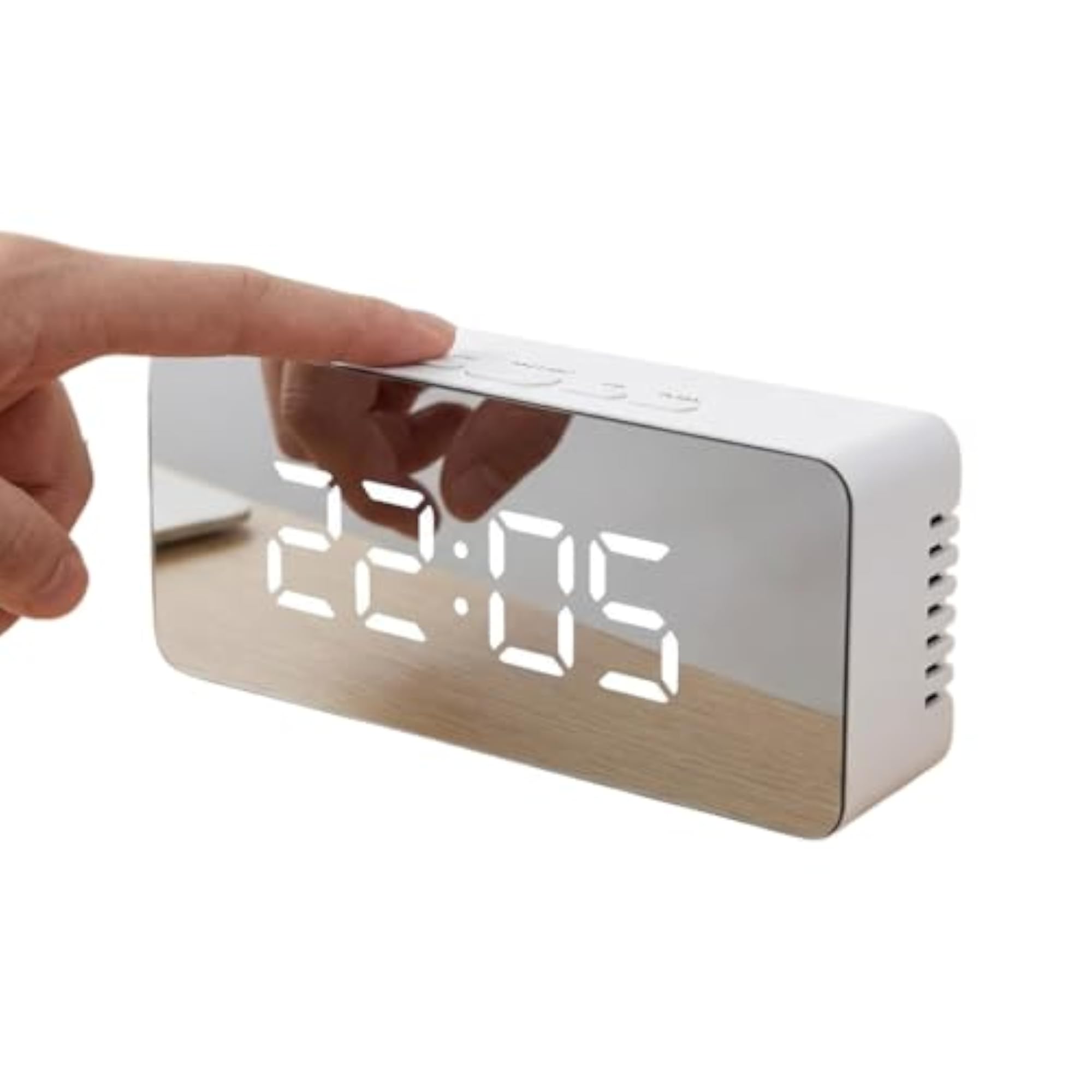 Digital Mirror Alarm Clock with LED Display