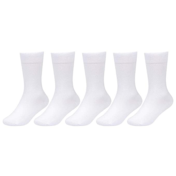 Image of Missby Unisex-Kids Age-wise Combed Cotton School Socks - (Pack of 05 Pairs)