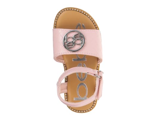 Image of bebe Girls' Sandals - Trendy Flat Designs with Rhinestones, Puffy Straps, Embossed Details and Charms for Toddlers /Little Kids /Big Kids