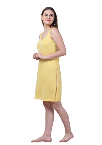 Image of Splash Cotton Rich Camisole Slip for Women| Long Kurti Slip /Suit Slip /Camisole Slip Knee Length - 139
