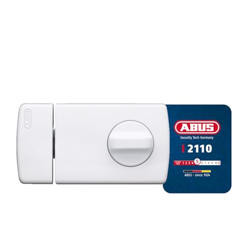 ABUS Tür-Zusatzschloss 2110 mit Drehknauf, weiß, 56032
