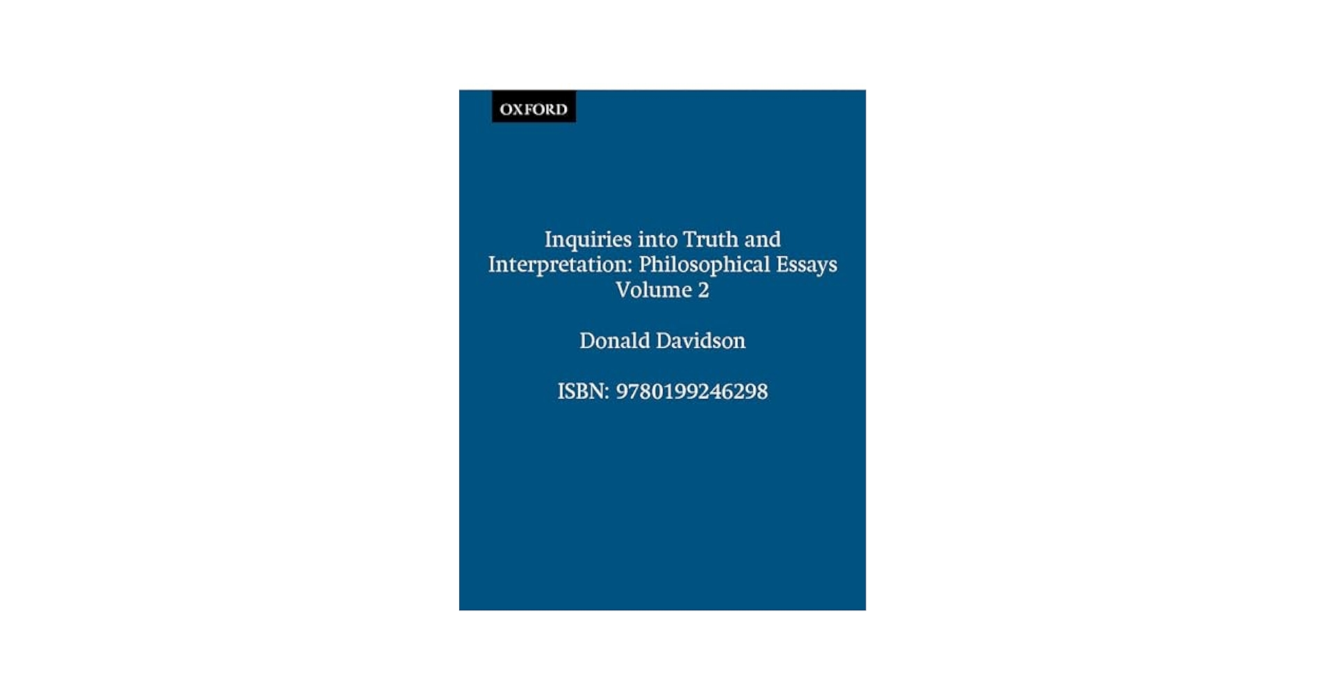 洋書 InquiriesintoTruthandInterpretation/Davi Amazon.com: Inquiries into Truth and Interpretation (The
