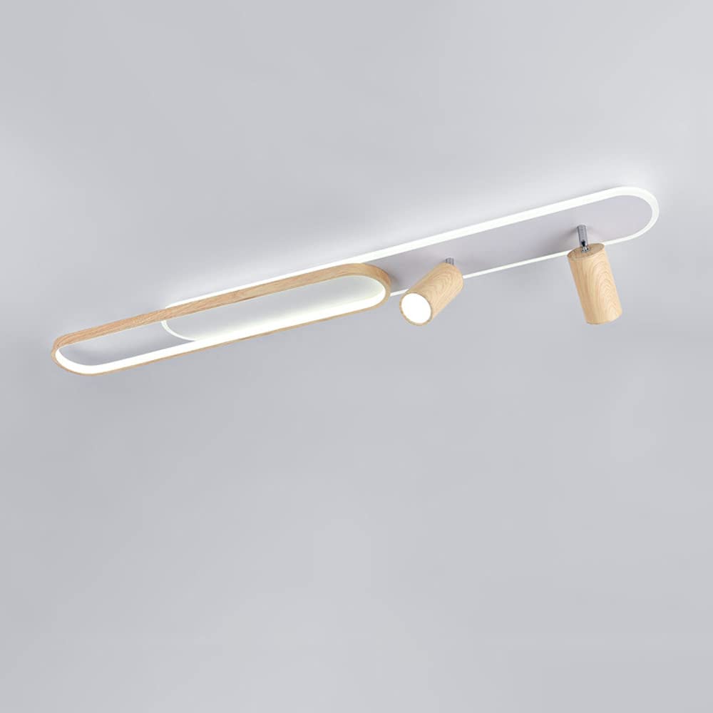 Plafonnier moderne de 100 cm au design semi-encastré pour salon chic