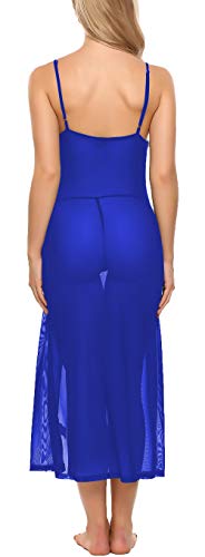 Image of Xs and Os Women's Polyester & Spandex Plain Maxi Nightgown