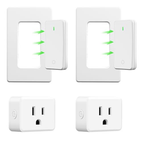 Image of Greencycle Remote Control Outlet 2 Sets,Detachable Wireless Light Switch