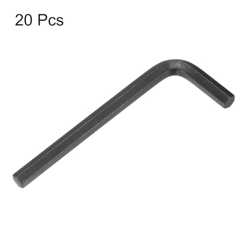Image of HARFINGTON 20pcs Hex Key Wrench 1 /4 inch L-Shape Hexagon SAE Wrenches Chrome Vanadium Steel Repairing Tool for Home Repair, Black