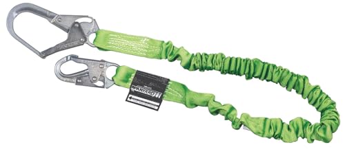 Image of Miller by Honeywell 219M /6FTGN 6-Feet Manyard II Shock-Absorbing Stretchable Web Lanyard with 1 Locking Snap Hook, Green