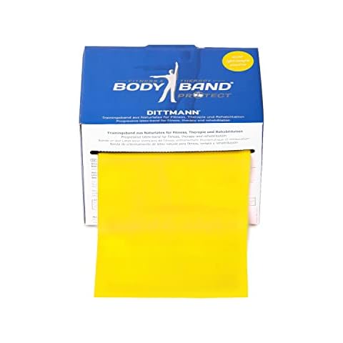 DITTMANN Body Band Fitnessband Gymanstik Expander Kraft 25m gelb Cover