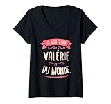 Femme Valrie Le meilleur du monde pour Valrie T-Shirt avec Col en V