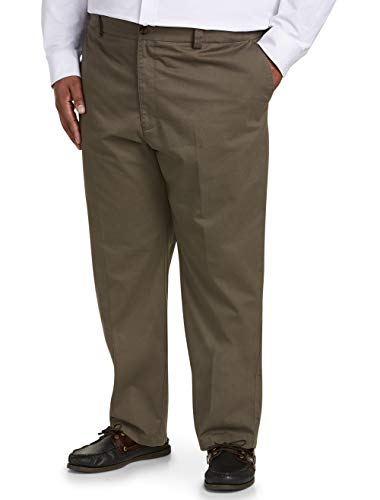 Amazon Essentials Men's Big & Tall Relaxed-fit Wrinkle-Resistant Flat-Front Chino Pant fit by DXL, Taupe 46W x 32L