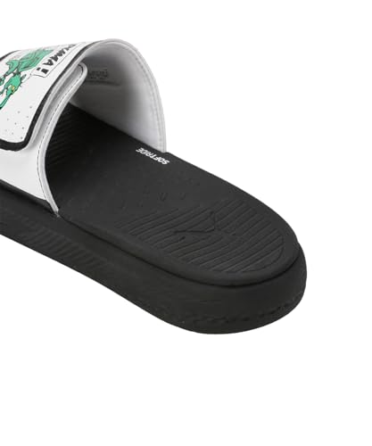PUMA Mens Softride Slide Super Black-White-Pure Green - Image 5