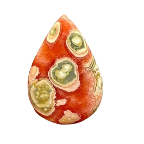 Rhodochrosite naturelle 47x32mm cabochon poire pour création de bijoux DIY