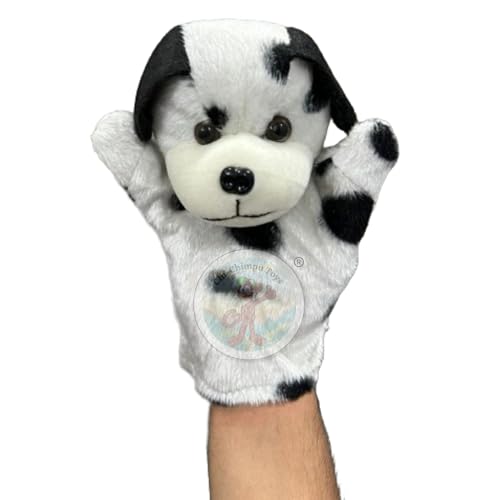 Image of White Dalmatian Dog Hand Puppets for Kids Learning | Soft Plush Hand Puppet Toys for Storytelling, Role Play & Interactive Teaching | Educational Toys for Kids & Toddlers