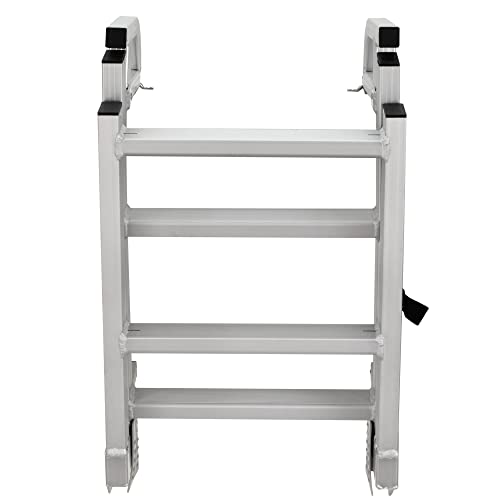 Recpro Marine Pontoon Boat 4 Step Folding Boarding Aluminum Ladder Al-C4 #TOP5