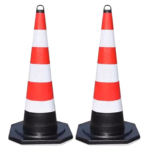 Borne de sécurité et cône de signalisation en caoutchouc stable - 2