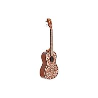 The Mandy Harvey Learn to Play Signature Series Tenor Ukulele is made of Satin Mahogany and includes white binding and original artwork reminiscent of 1800s Swiss folk art. The delicate vine pattern with birds and flowers was created by Mandy?s siste...