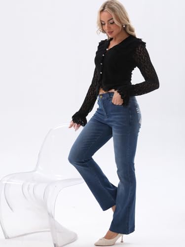 Bootcut Jeans for Women High Waisted Stretchy Flared Womens Jeans Denim Pants with Pockets2