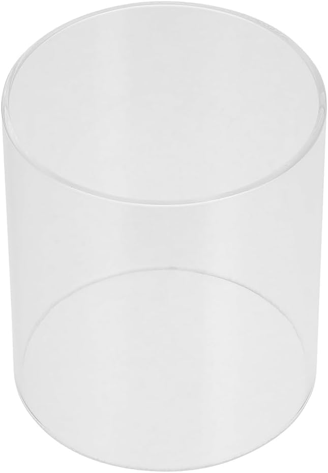 Clear Glass Hurricane Candle Holder Cylinder Cover 3.93X3.54In Transparent Lampshade Replacement Windproof Candle Sleeve for Wedding Centerpieces and Party Decoration