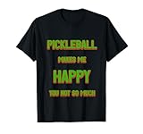 Photo Gallery pickleball mi rende felice divertente gioco di sport maglietta Photo Gallery pickleball mi rende felice divertente gioco di sport maglietta