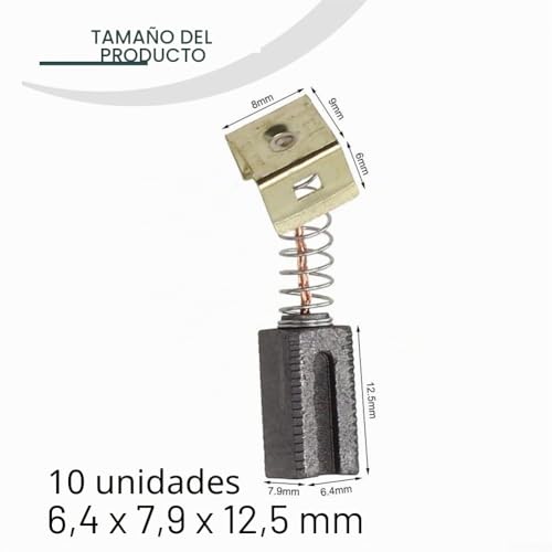 Miniatura 6 de Juego De 6 Escobillas De Carbono Y Repuesto Para Amoladoras Angulares Black Decker Cd105 Cd110 Cd115 Kg900 Kg915 Kg725 Set Ast6xc Ast15 Fg005 Carbon Ast6 Metal Motor Repair Pack