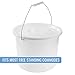DMI Bedside Commode Replacement Bucket with Lid & Handle, Easy to Clean, Durable or Sturdy, Holds up to 12 Quarts, Universal Pail Chair