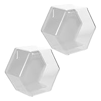 SUPVOX 2pcs Wall-mounted Transparent Display Boxes for Miniature Figurines Dustproof Showcase Clear Storage Cabinet for Collectibles Models